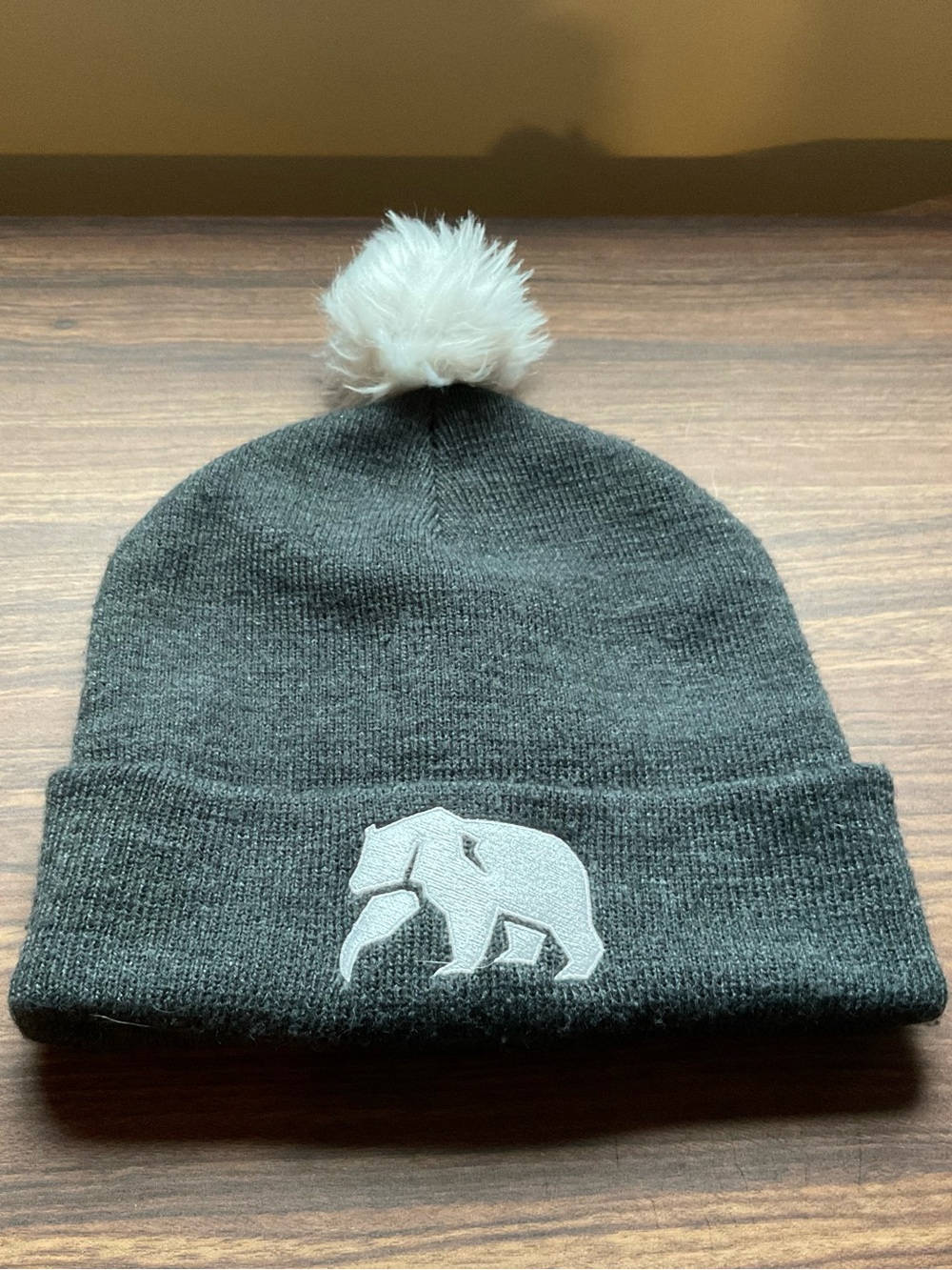 Pom Beanie Hat - Dark Gray